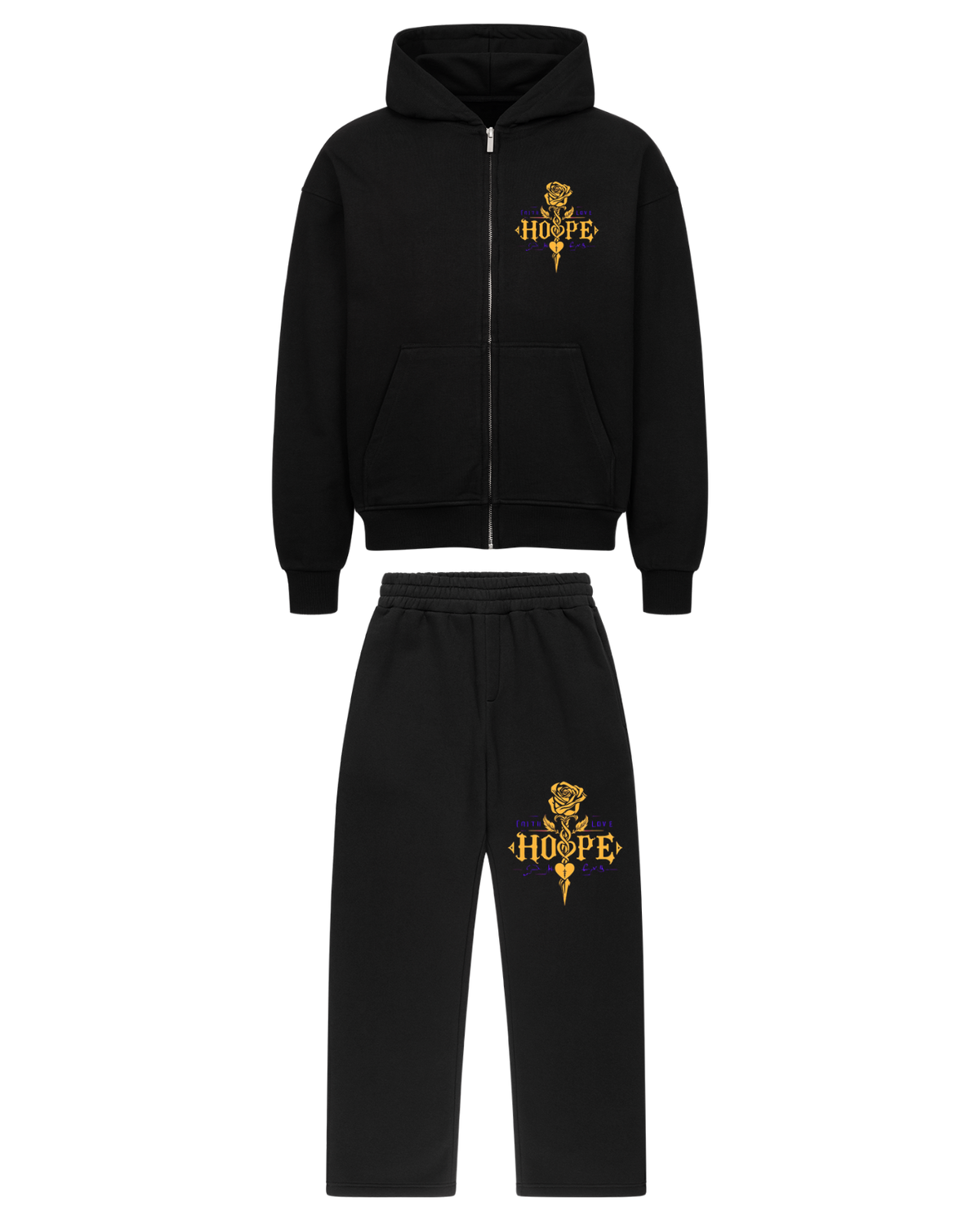 „Hope“ – Oversized Set | Zipper & Sweatpants