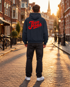 „Team Jesus“ – Oversized Zipper Hoodie | Front / Back | Unisex