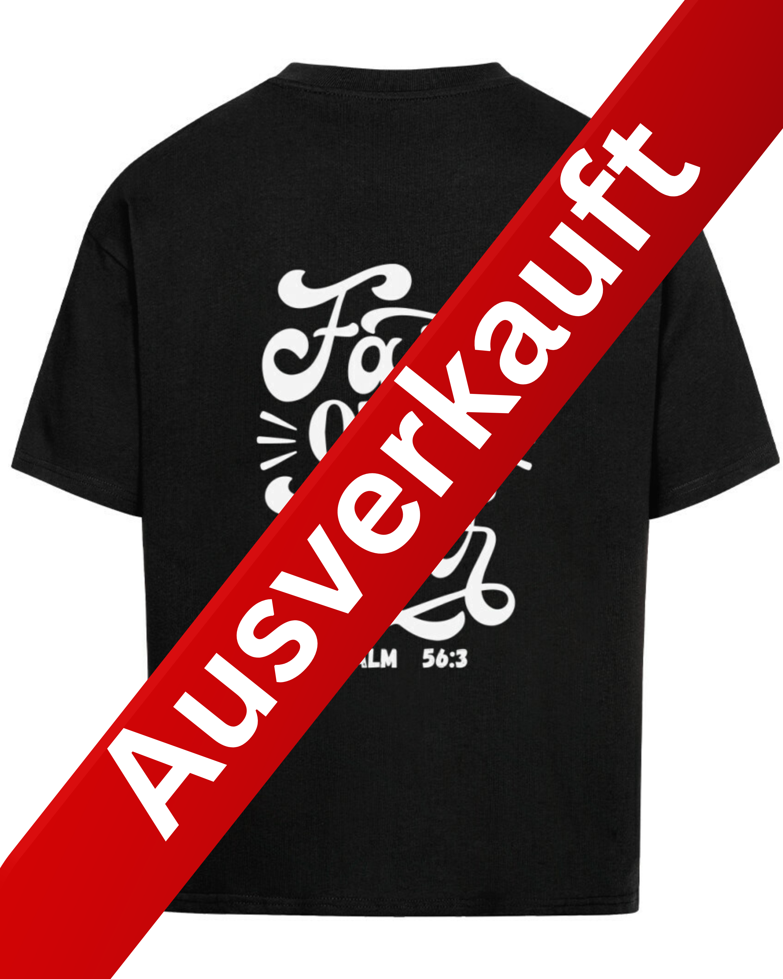 Christliches Oversized T-Shirt ... Faith over Fear Backprint
