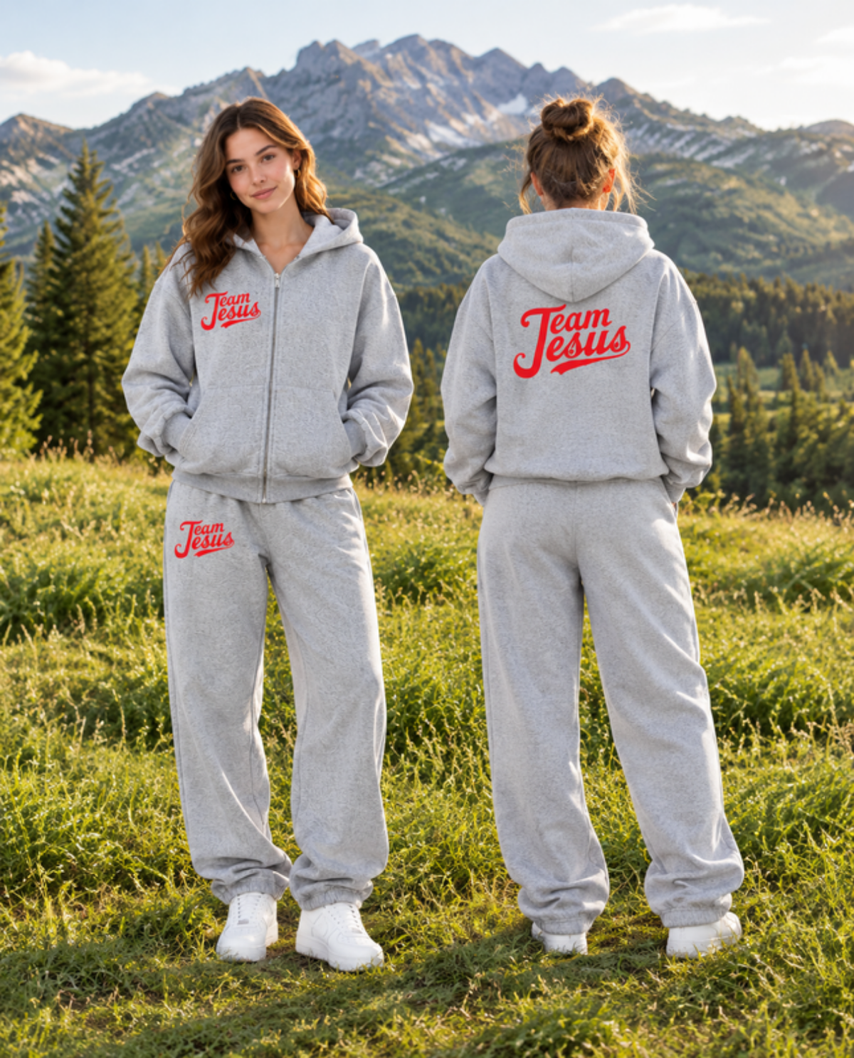 „Team Jesus“ – Oversized Set | Zipper & Sweatpants