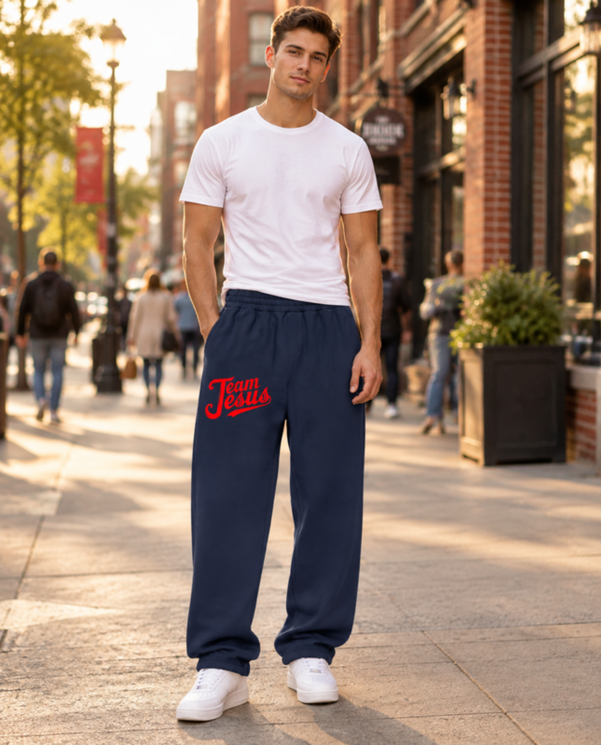 „Team Jesus“ – Oversized Sweatpants | Unisex