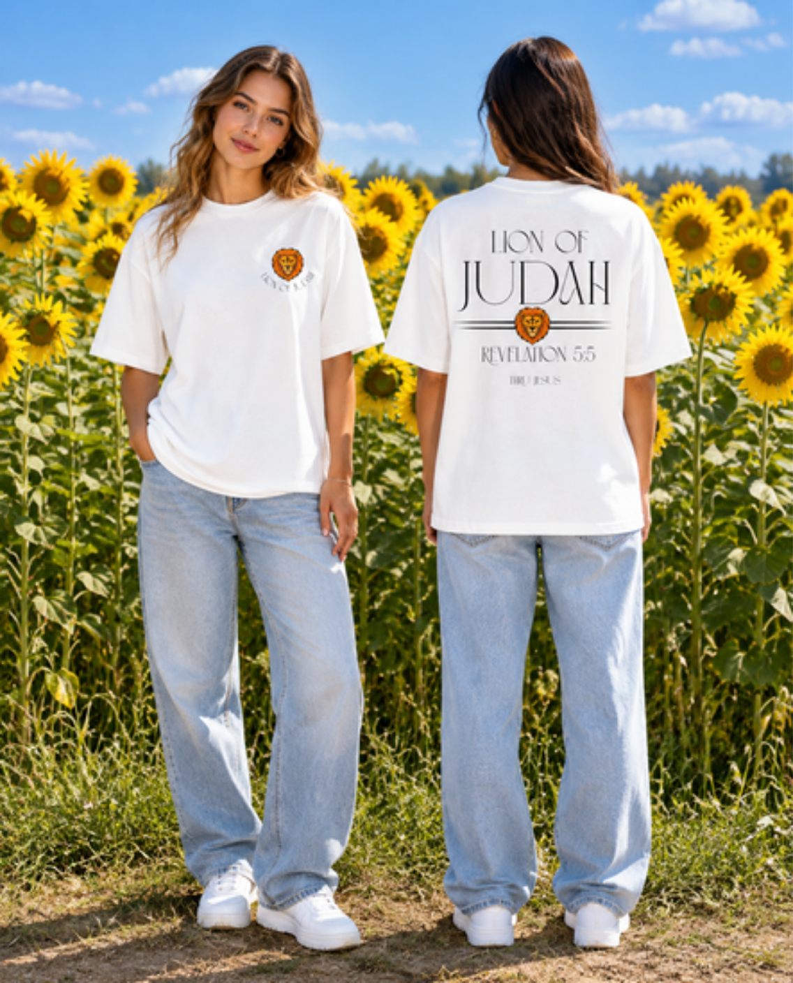 „Lion of Judah“ – Oversized Tee | Unisex | Front & Back Print