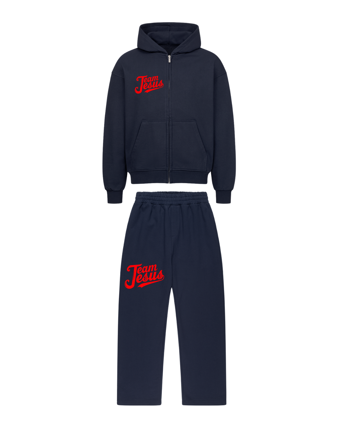 „Team Jesus“ – Oversized Set | Zipper & Sweatpants