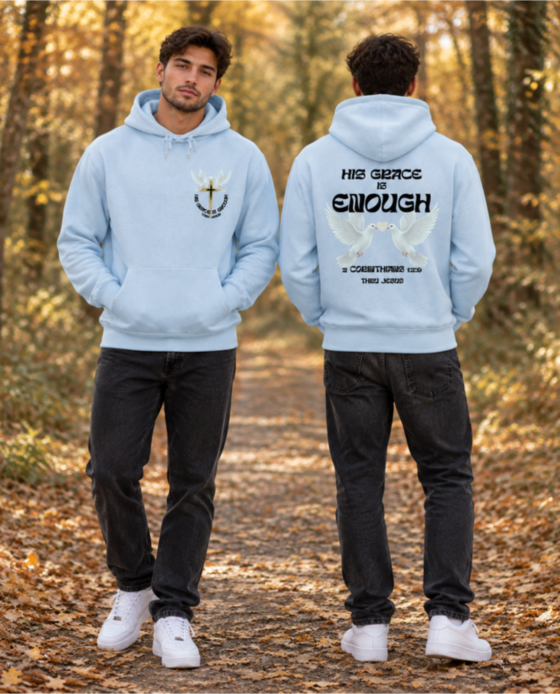 „His Grace“ – Premium Hoodie | Unisex | Front & Back Print