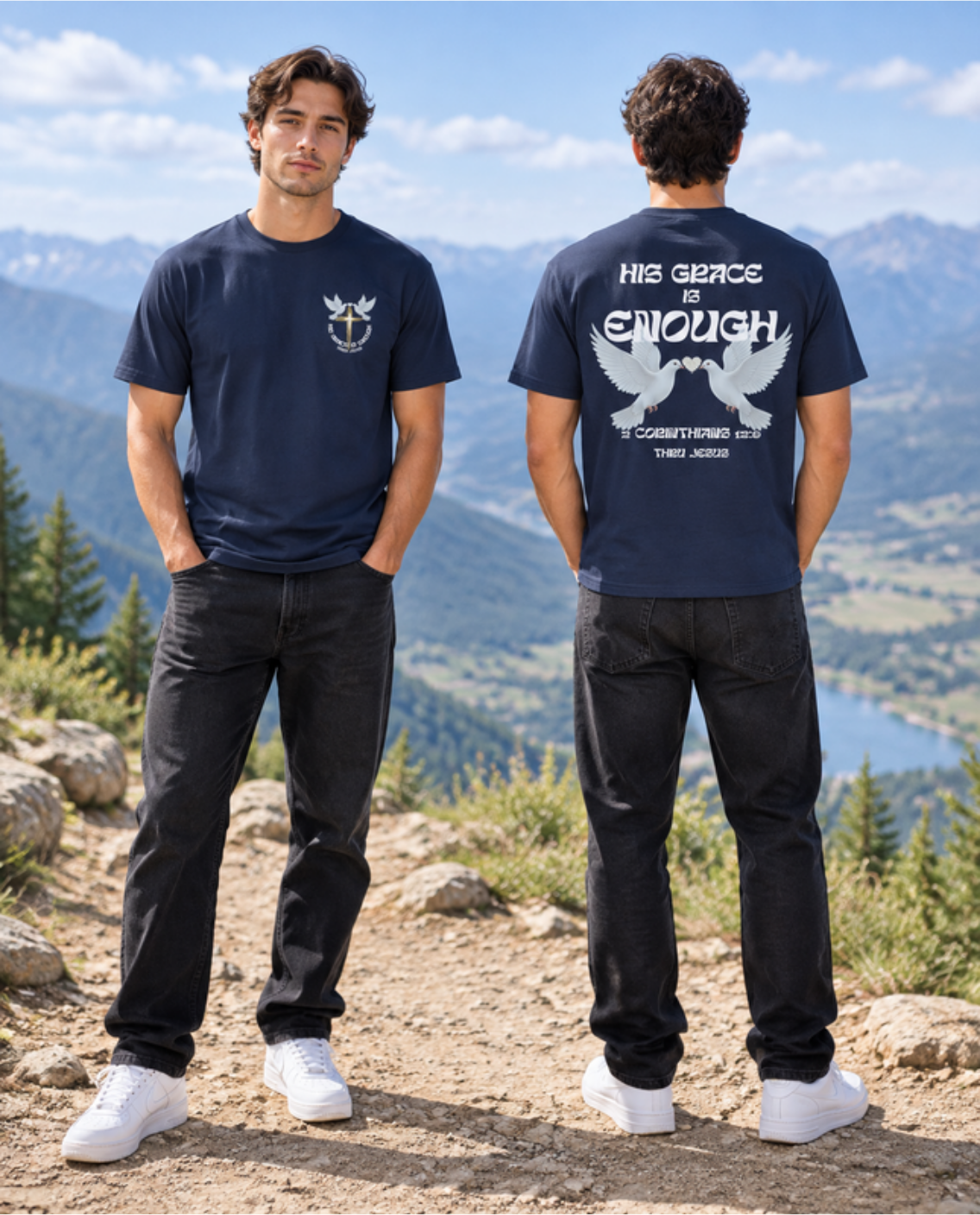 "His Grace...." – Premium T-Shirt