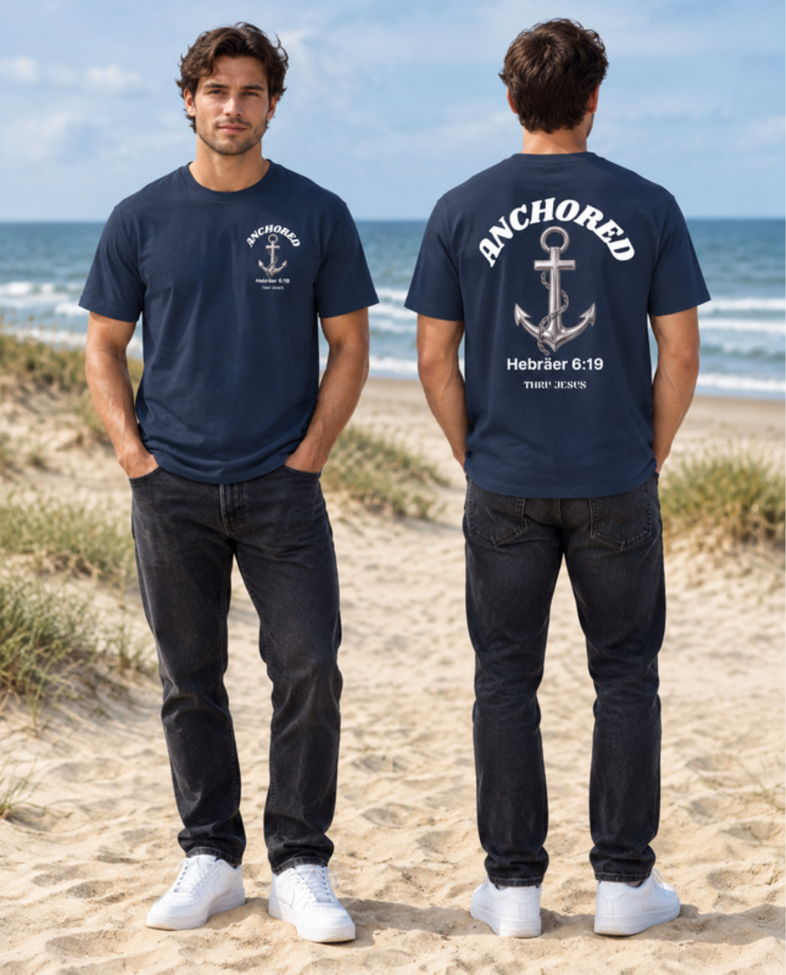 "ANCHORED" – Premium T-Shirt | Unisex | Front / Backprint