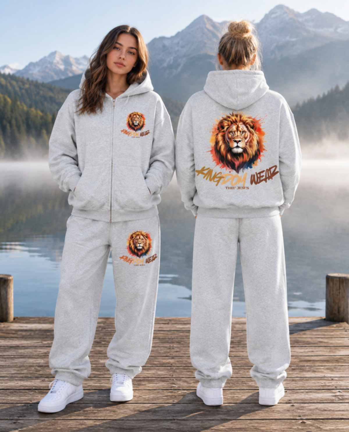 „Kingdom Wear“ – Oversized Set | Zipper & Sweatpants