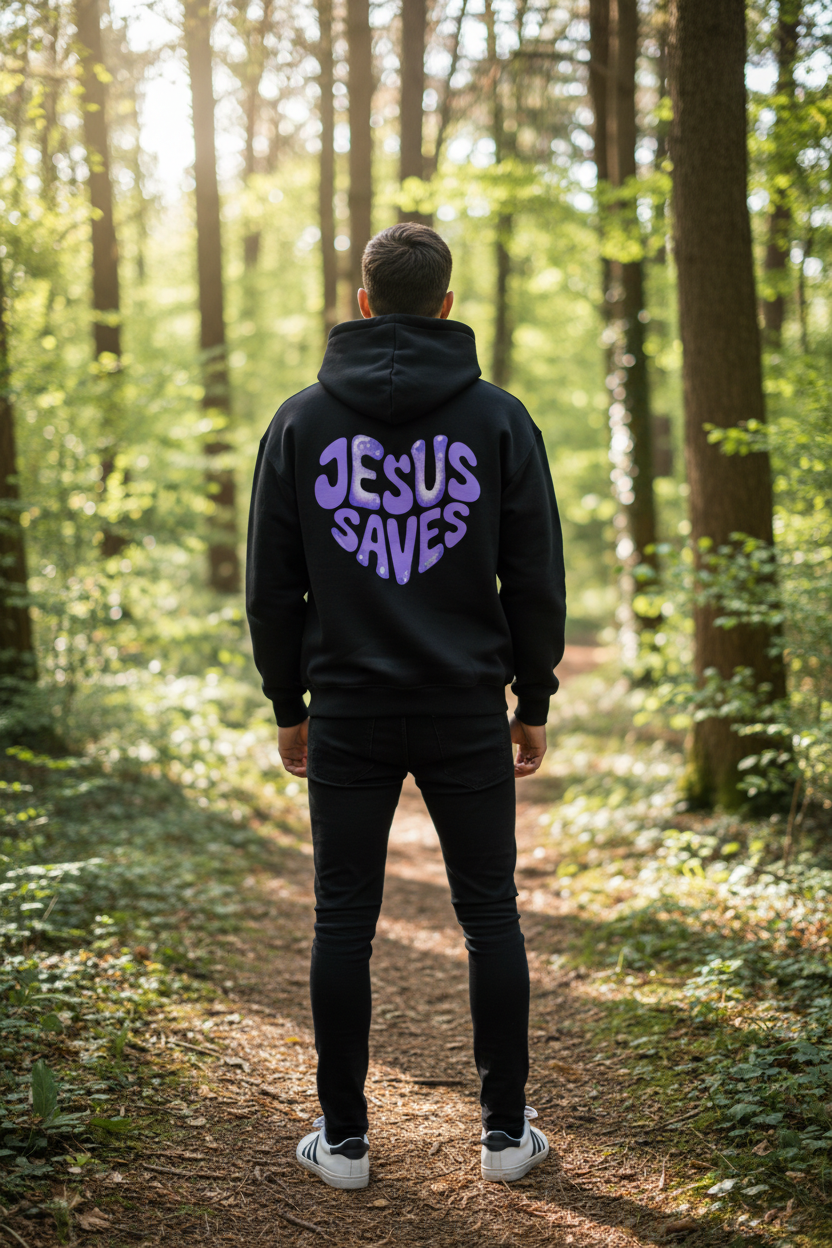 Oversized Hoodie - Backprint - JESUS SAVES