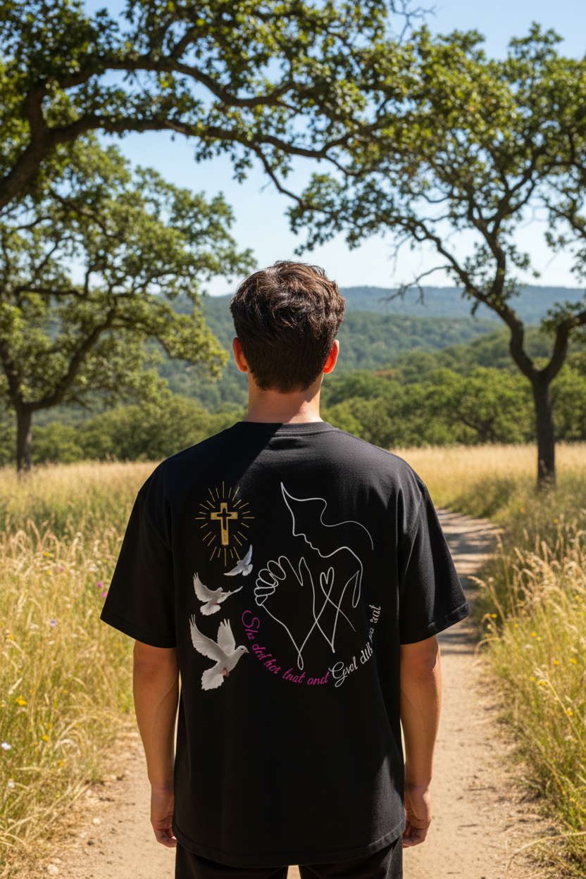 Oversized T-Shirt - She did - Backprint