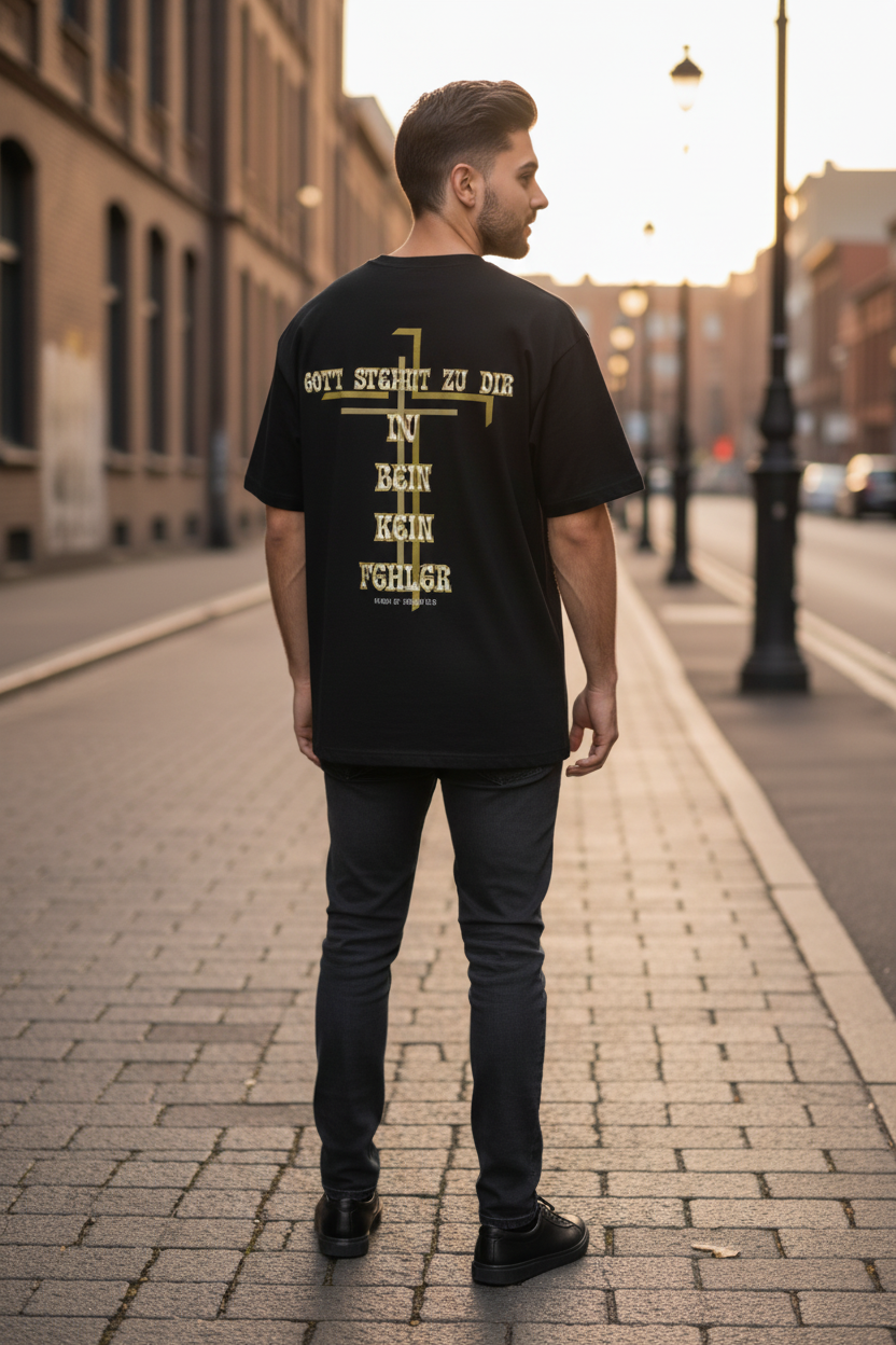 Oversized T-Shirt -  Psalm139 : 15-16 - Backprint