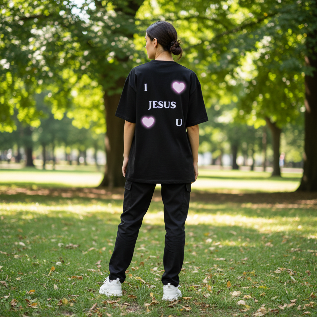 „Love Jesus" – Oversized Tee | Unisex | Backprint