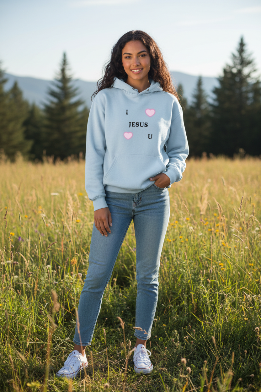 Hoodie - I LOVE JESUS LOVE YOU