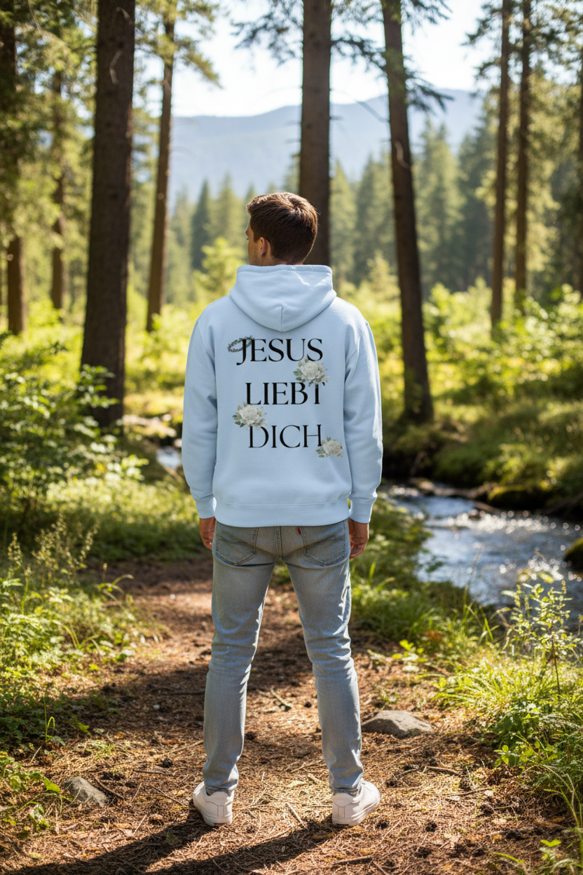 Hoodie - Backprint - Jesus liebt Dich