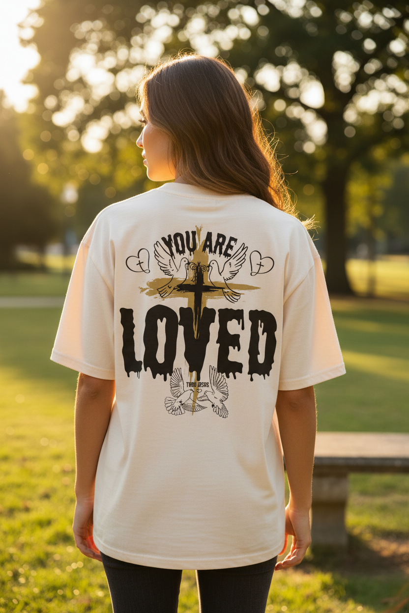 You Are Loved – Woman Back Outdoor