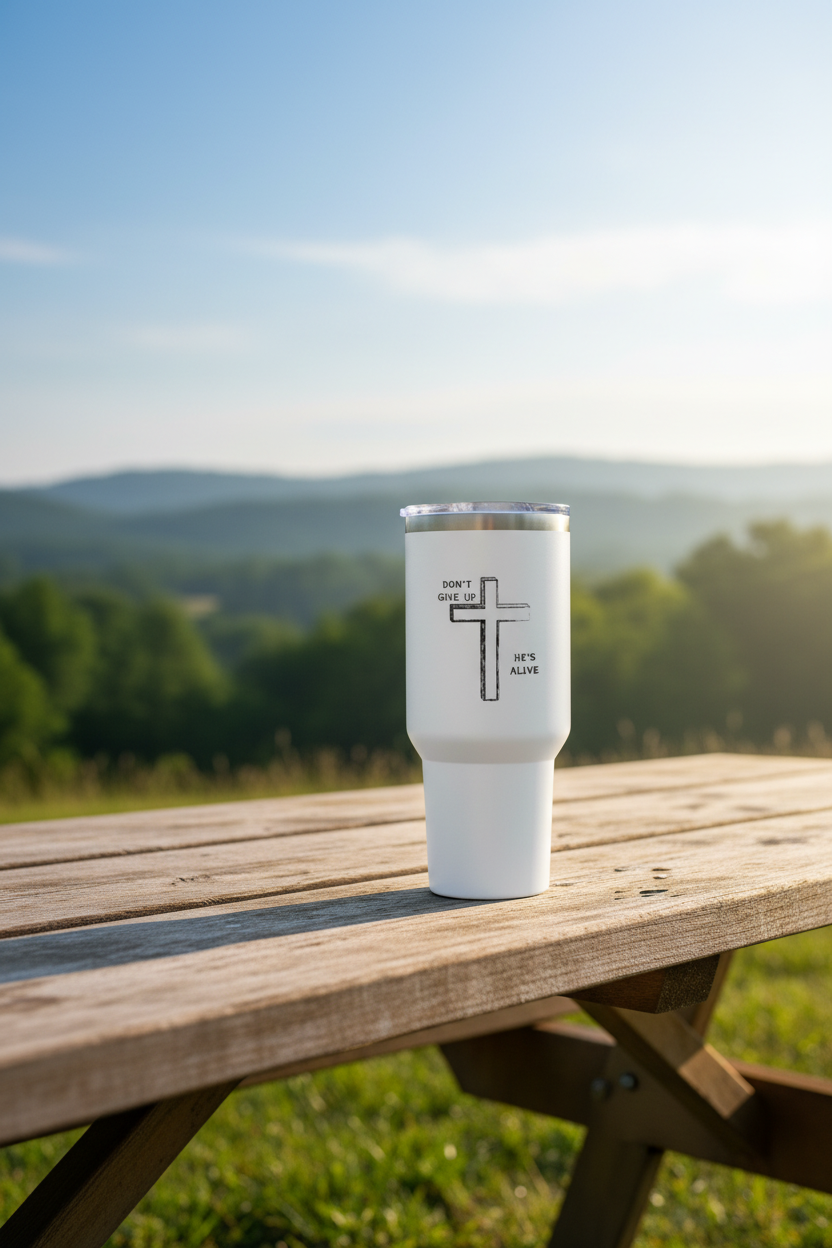 Thermobecher Don't give up