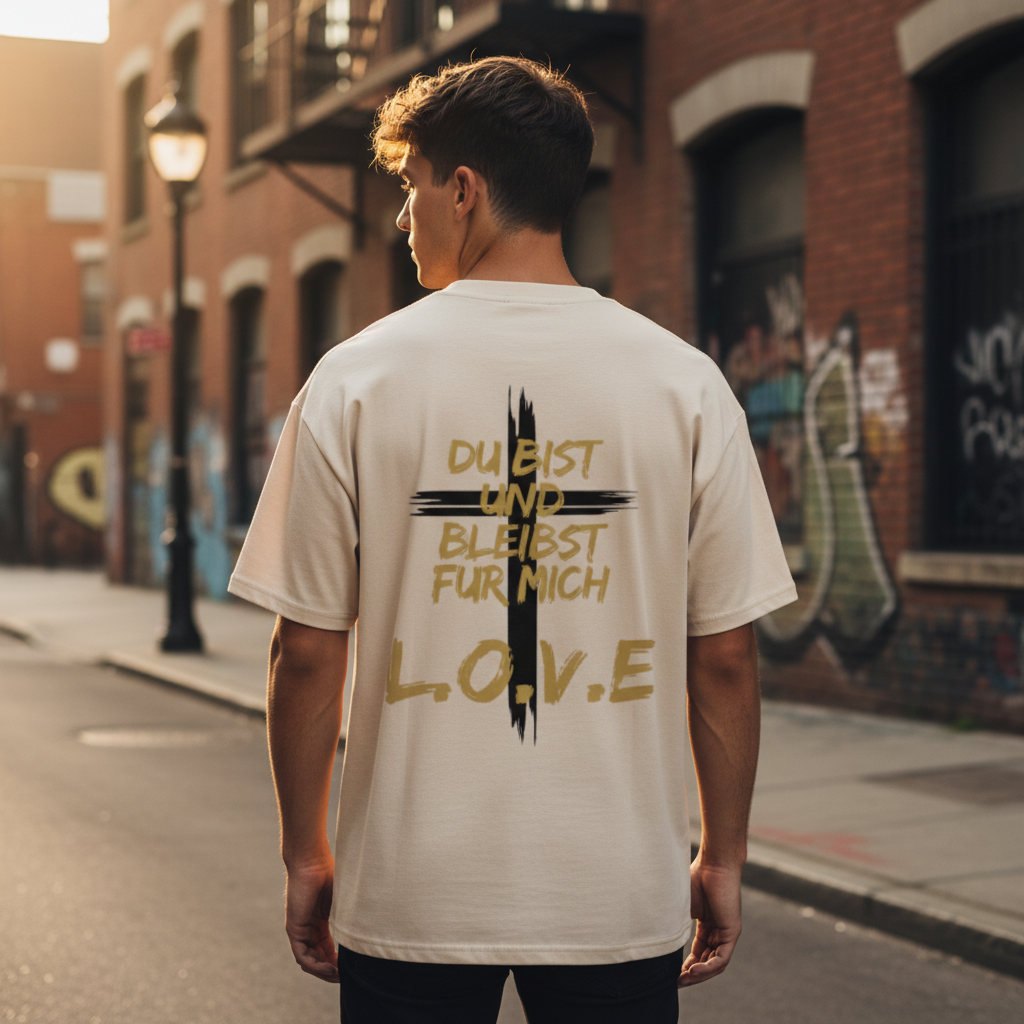 Oversized T-Shirt - Du bist..Love - Backprint