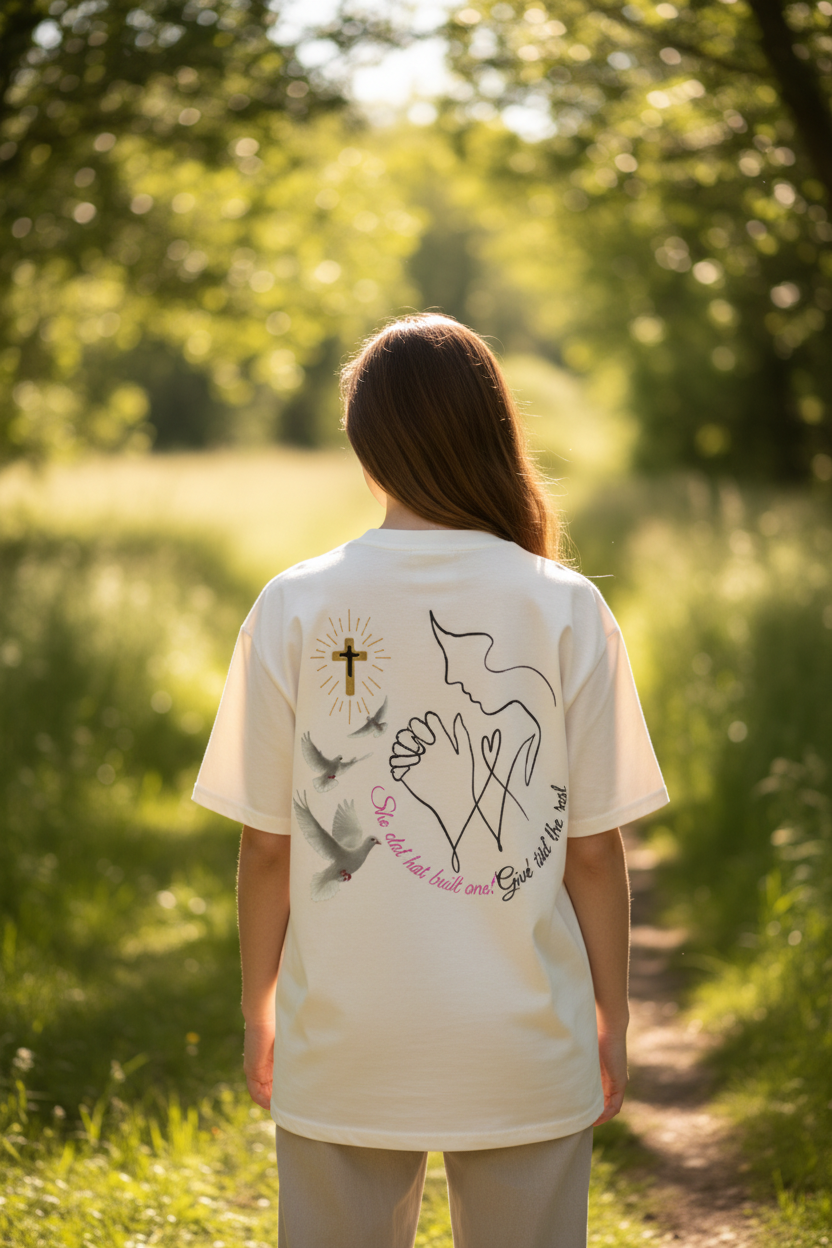 Oversized T-Shirt - She did - Backprint