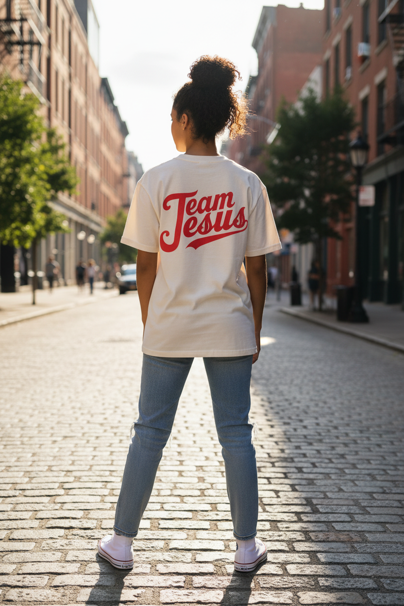 „Team Jesus" – Faith Statement Tee | Unisex | Front & Back Print