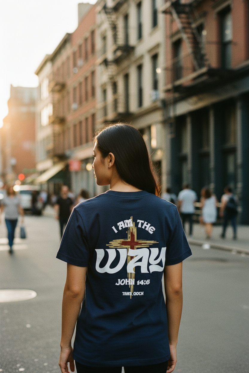 „I AM THE WAY" – Faith Statement Tee | Unisex | Backprint