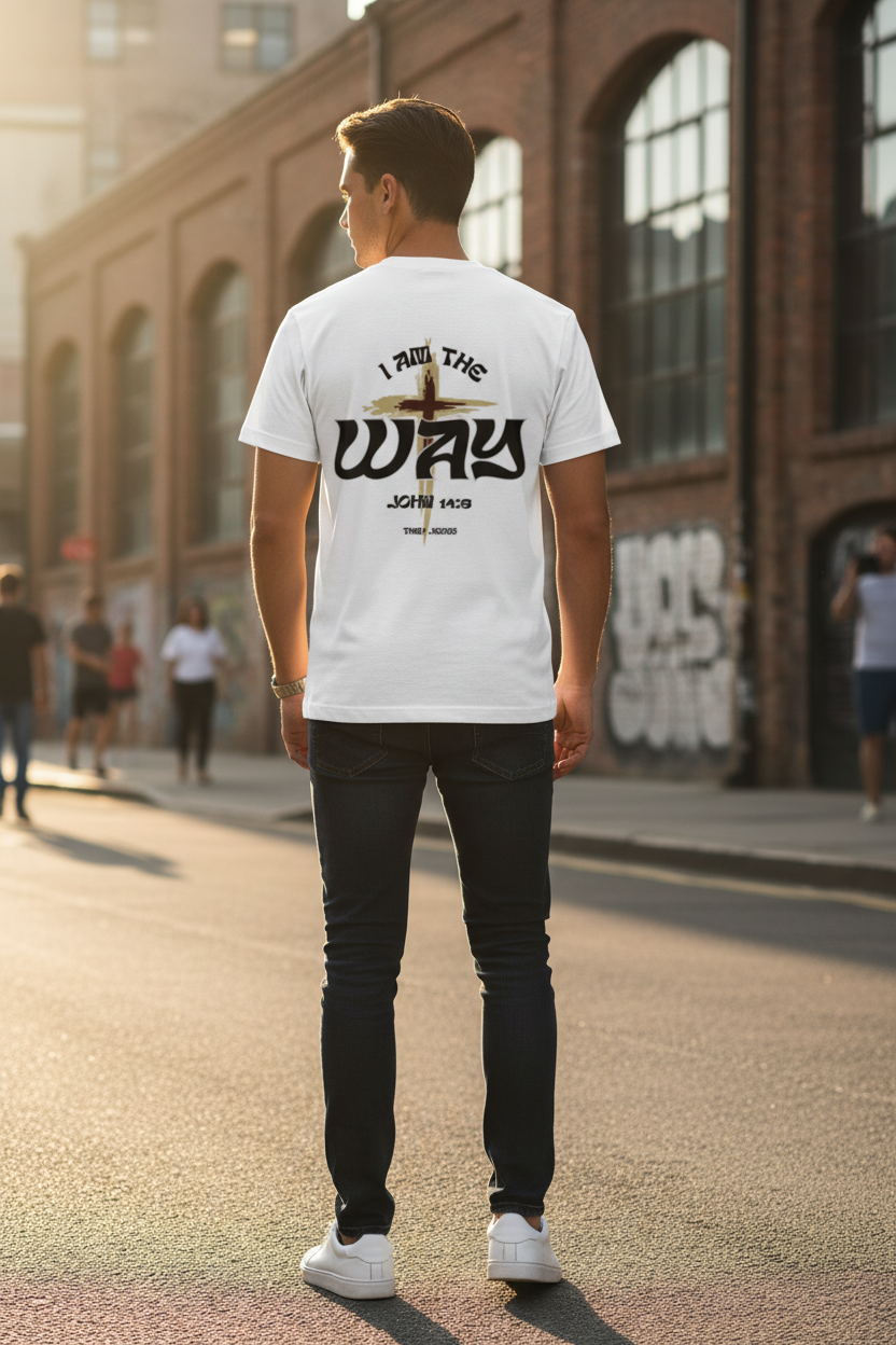 „I AM THE WAY" – Faith Statement Tee | Unisex | Backprint
